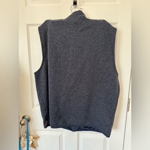 Men’s Full Zip Up Vest Orange Beach Alabama Blue Heather Gray XXL Gulf Shores - Picture 4 of 4